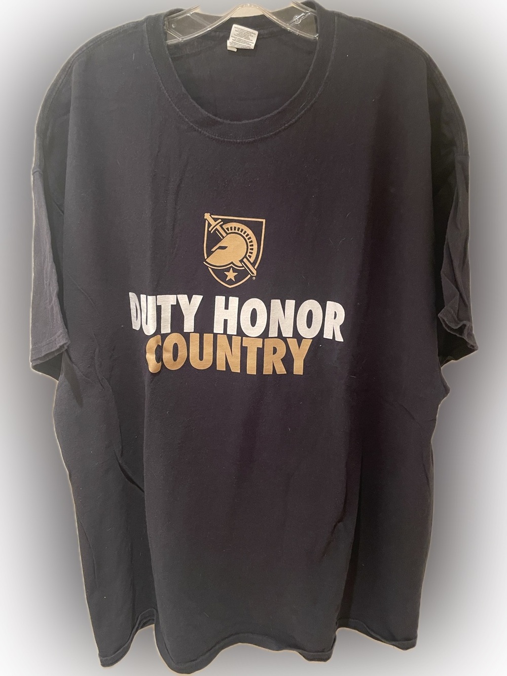 Gildan US Military Academy at West Point Black Tee with Duty Honor Country motto